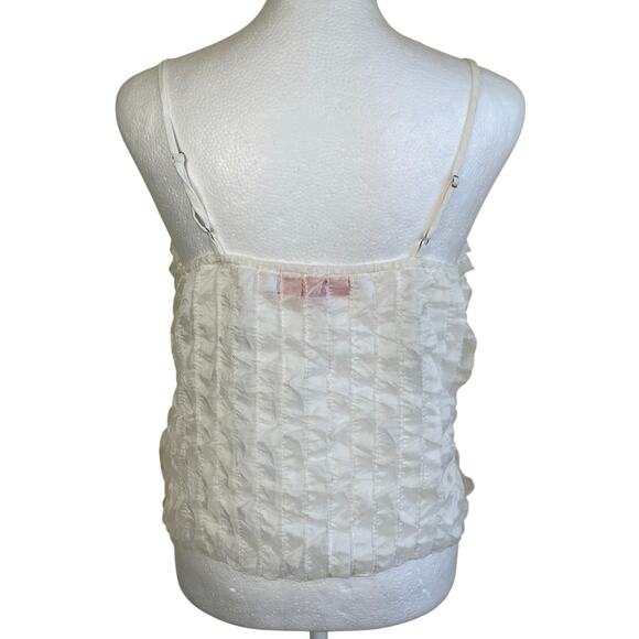 Lisa Say Gah Sz S Ivy Top Vanilla Ruffle Tank Top - Picture 7 of 16